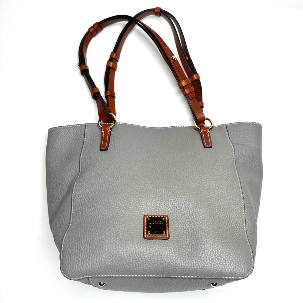 Dooney & Bourke Grey Pebble Leather Tote